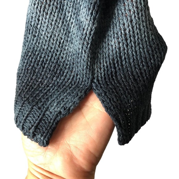 River Hand Dyed Cotton blend Sweater Small Navy V-neck NWT - Picture 3 of 10